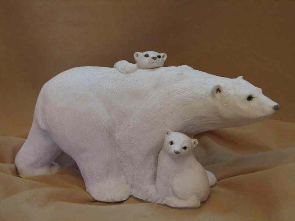 Polar Bear with Babies