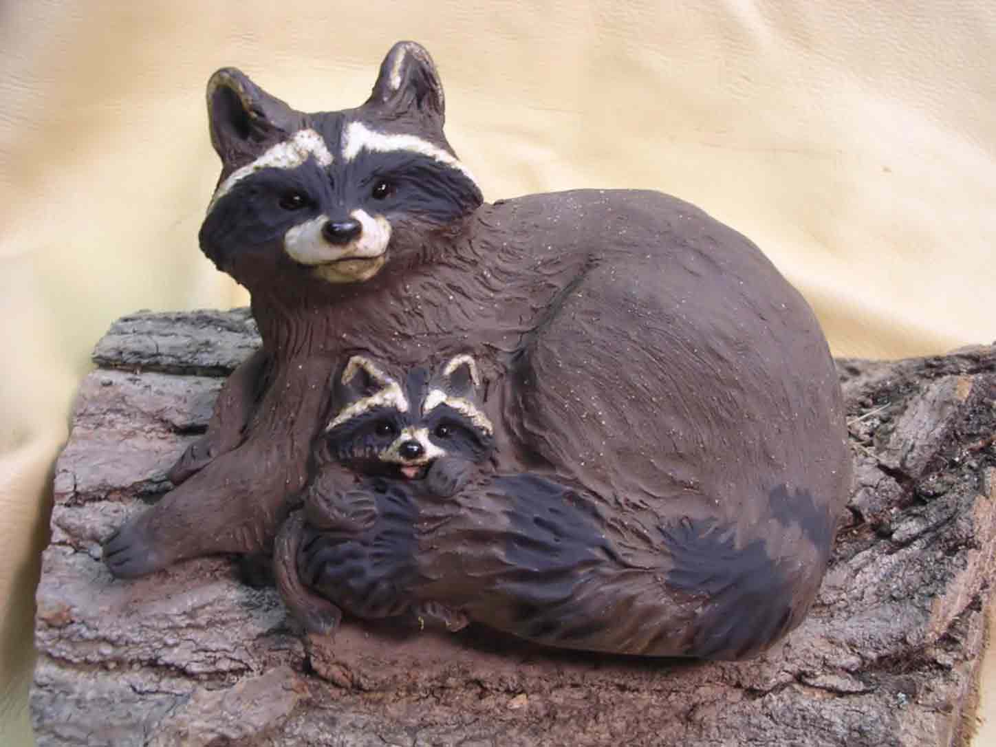 Racoon with Baby